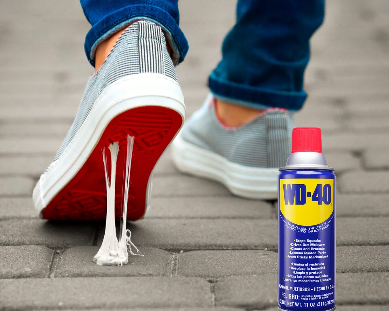 como sacar chicle de la zapatilla