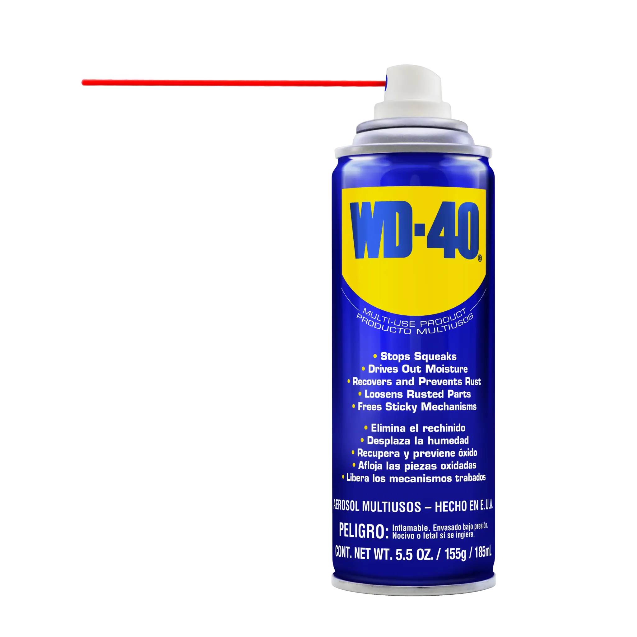 52005 WD-40® Producto Multiusos 5.5 oz con pitillo aplicador acoplado al costado de la lata para un almacenamiento seguro.wd 40 mup 5.5oz 2 2026