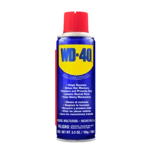 WD-40® Producto Multiusos 5.5 oz, lata azul con tapa roja y pitillo aplicador extendido, vista frontal.