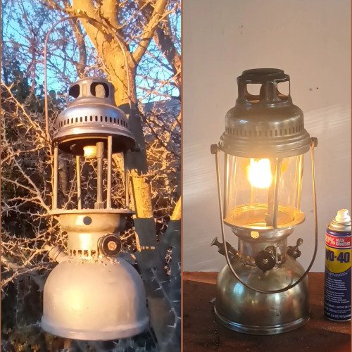 Restauración lámpara antigua.